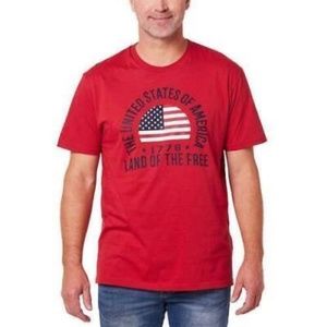 General Standard Patriotic Men's T Shirt 100% Cotton Made in USA Red XL